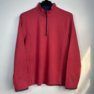 J.CREW Size XL Men’s Performance half-zip pullover with COOLMAX® technology Red